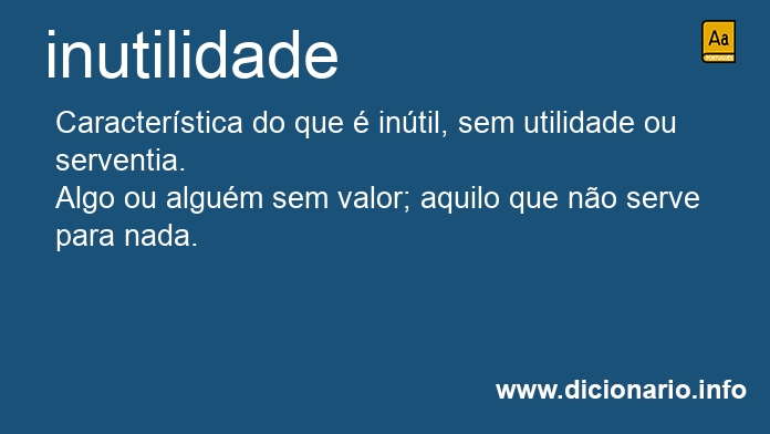 Significado de inutilidade