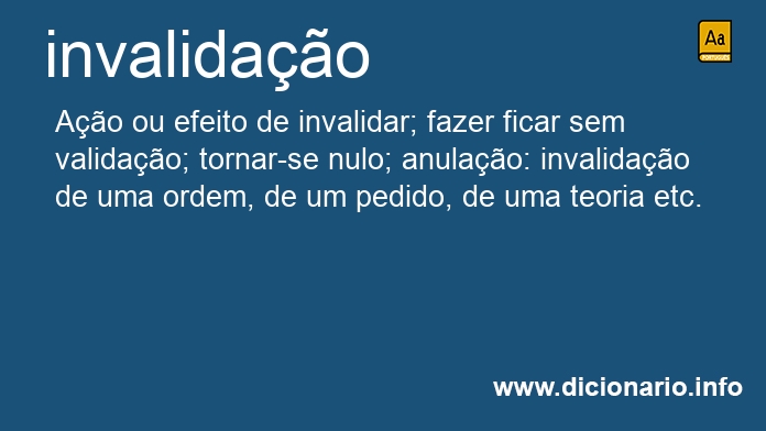 Significado de invalidao