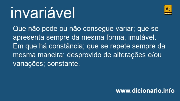 Significado de invarivel