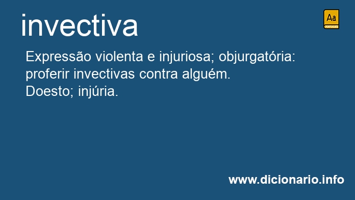 Significado de invectiva