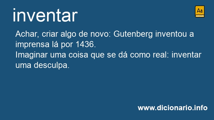 Significado de inventar