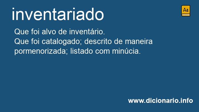 Significado de inventariada