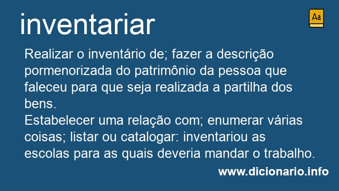 Significado de inventariara