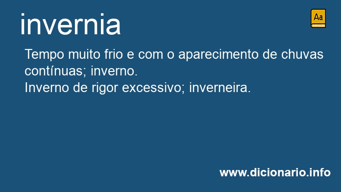 Significado de invernia