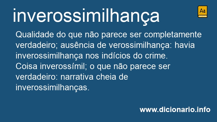 Significado de inverossimilhana