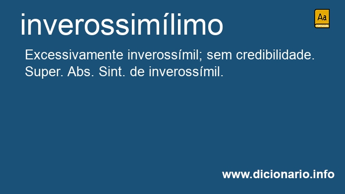 Significado de inverossimlimo