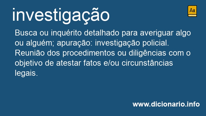 Significado de investigaes