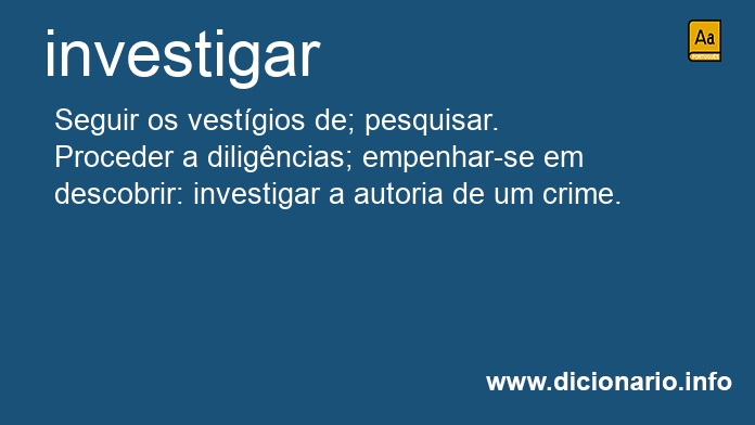 Significado de investigarei