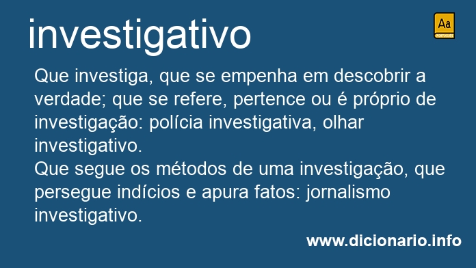 Significado de investigativo