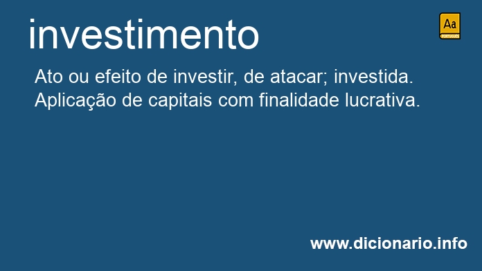 Significado de investimento