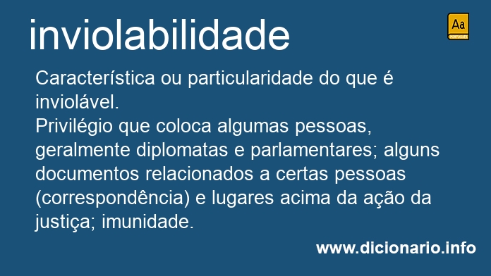 Significado de inviolabilidade
