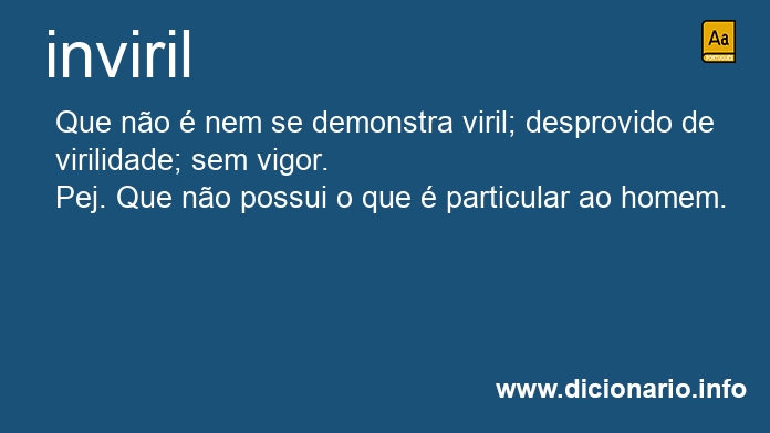 Significado de inviril