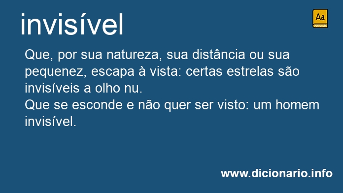 Significado de invisveis