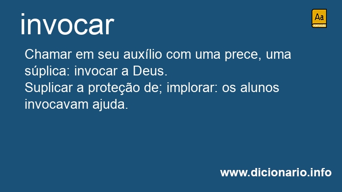 Significado de invocarem