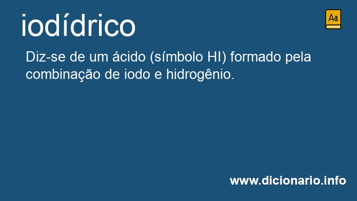 Significado de ioddrico