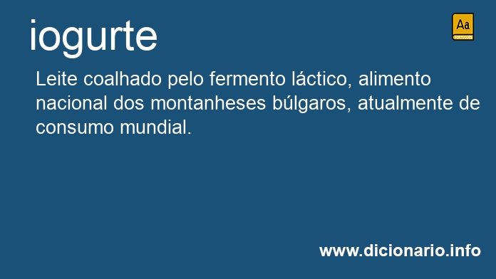 Significado de iogurte