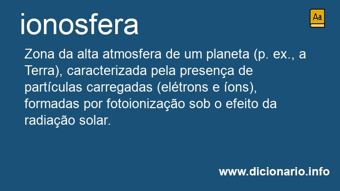 Significado de ionosfera