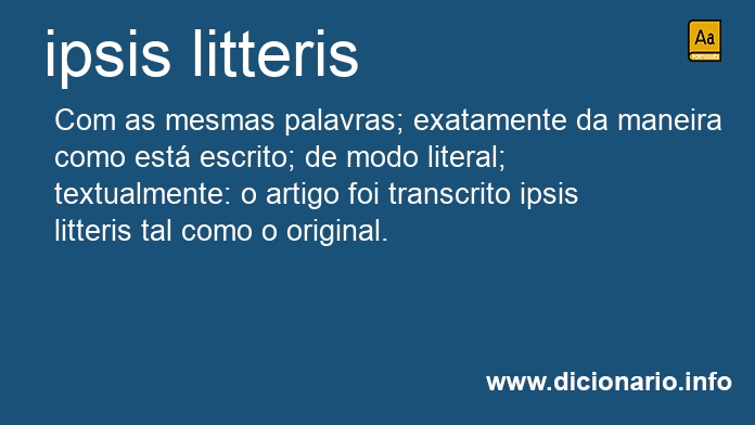 Significado de ipsis litteris