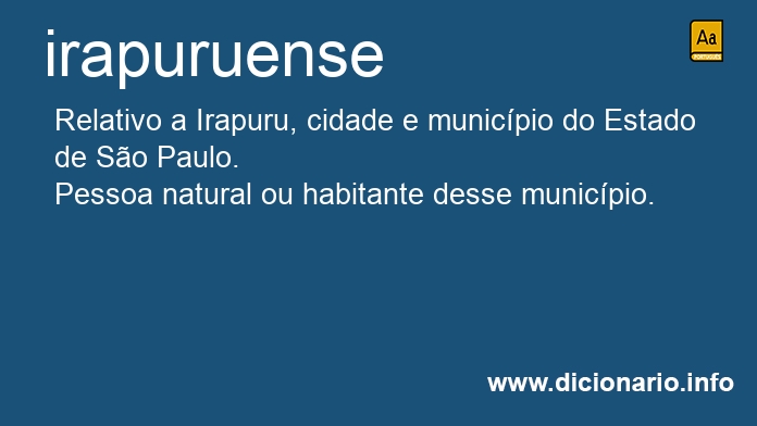 Significado de irapuruense