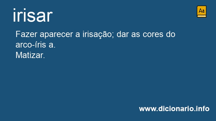 Significado de irisar