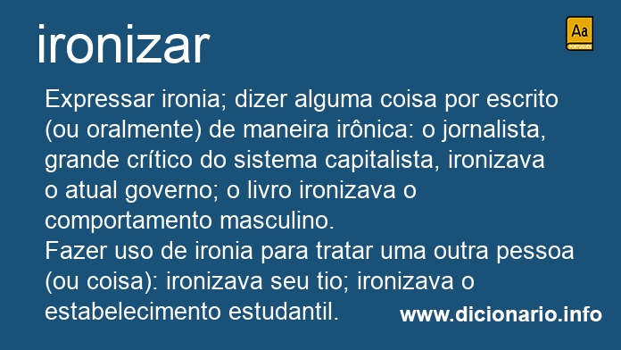 Significado de ironizar
