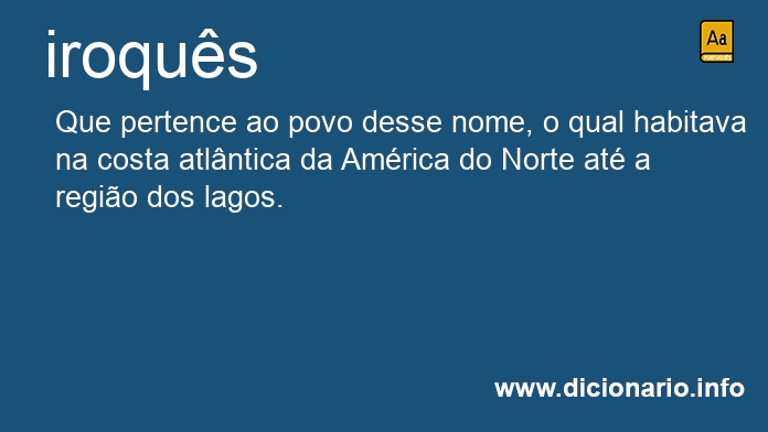 Significado de iroqueses