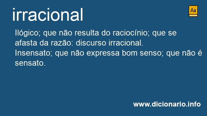 Significado de irracionais