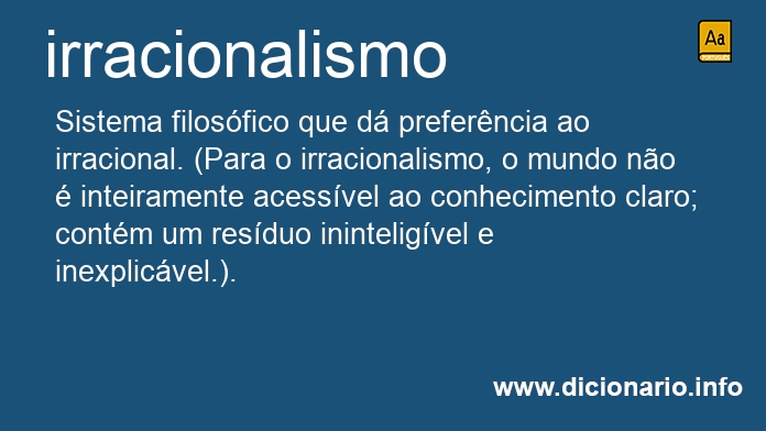 Significado de irracionalismo