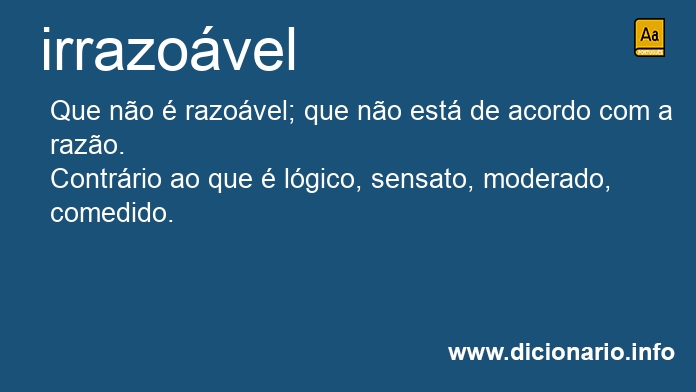 Significado de irrazovel