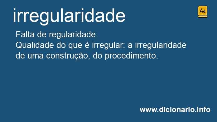 Significado de irregularidade