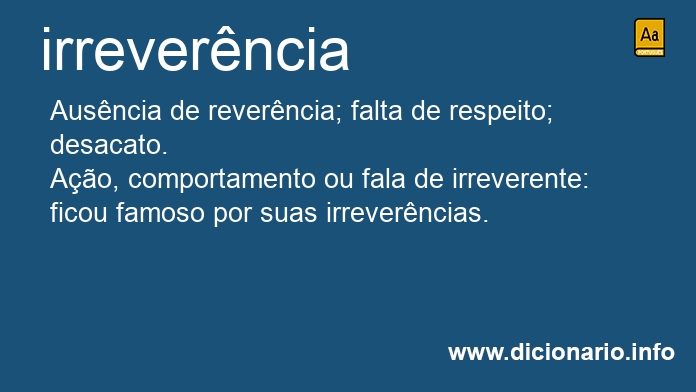 Significado de irreverncia