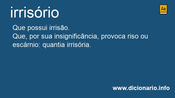 Significado de irrisria