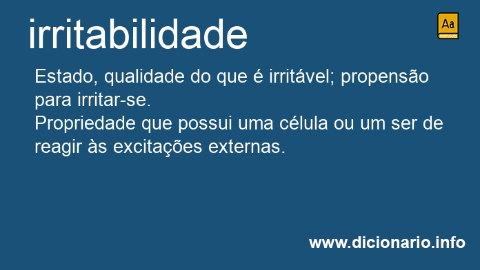 Significado de irritabilidade