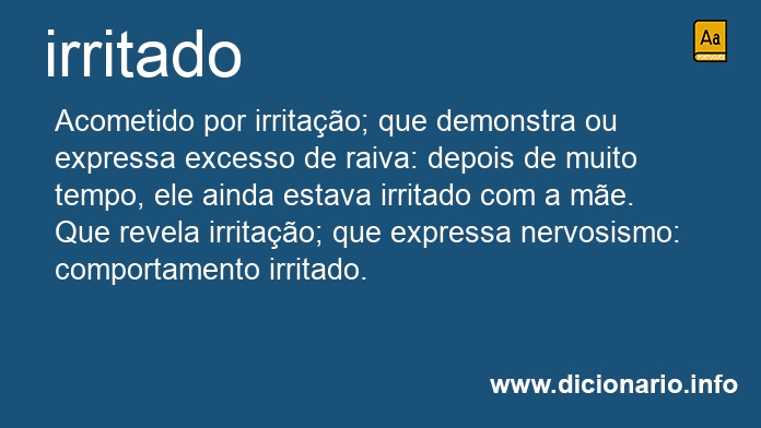 Significado de irritada