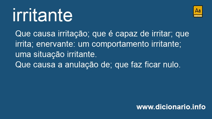 Significado de irritante