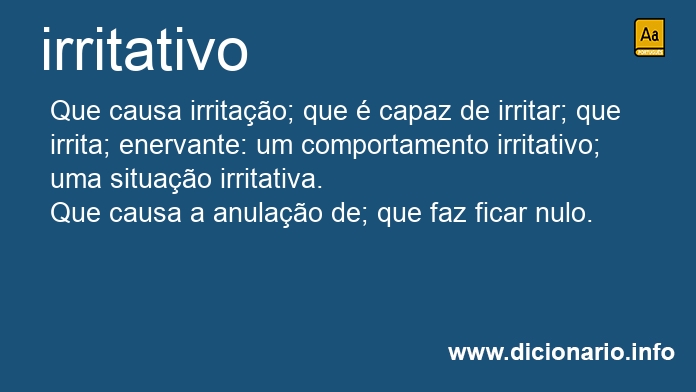 Significado de irritativo