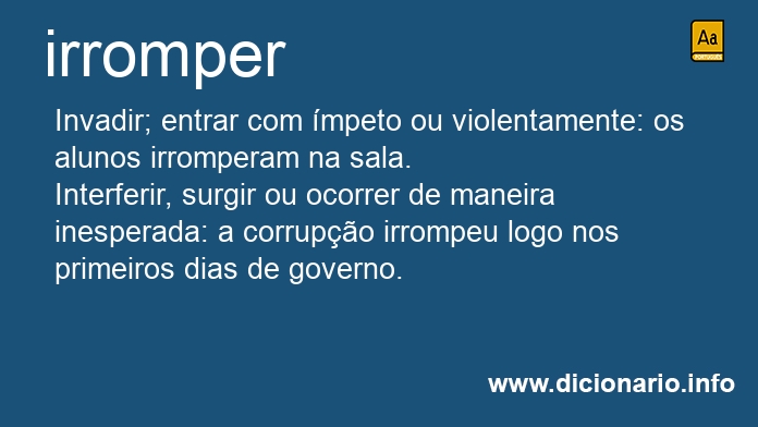 Significado de irromper