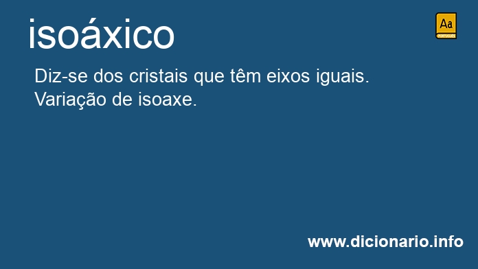 Significado de isoxico