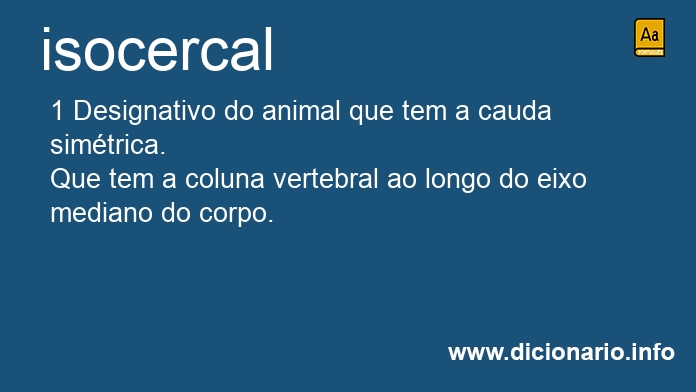 Significado de isocercal
