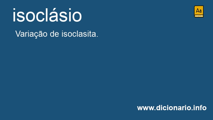 Significado de isoclsio