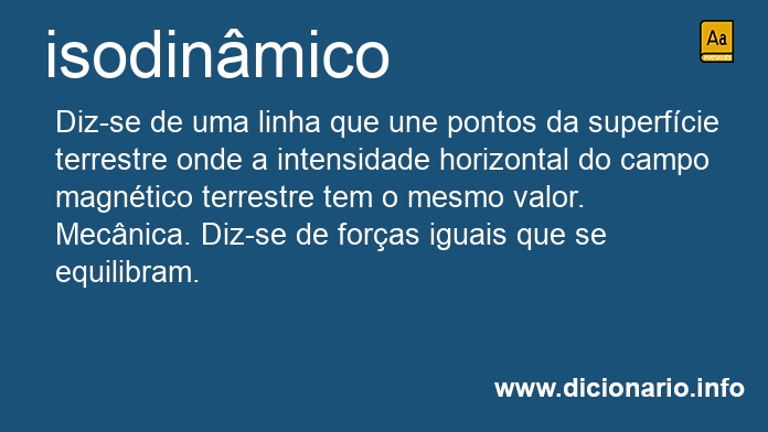 Significado de isodinmica