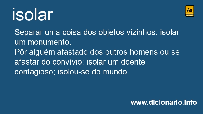 Significado de isolar