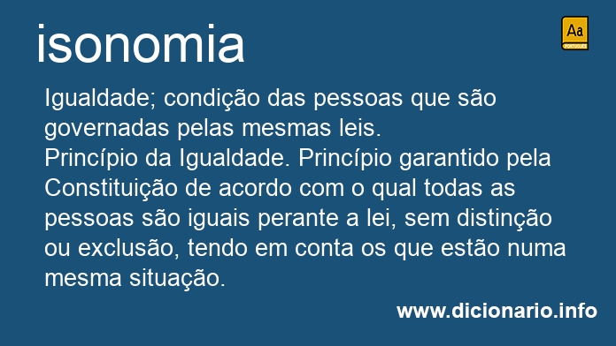 Significado de isonomia