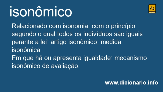 Significado de isonmico