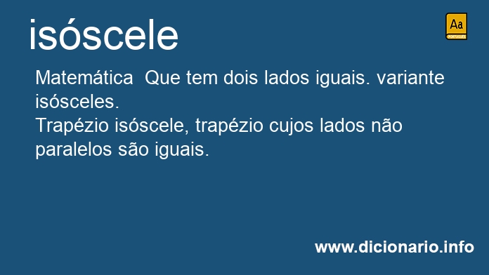 Significado de isscele