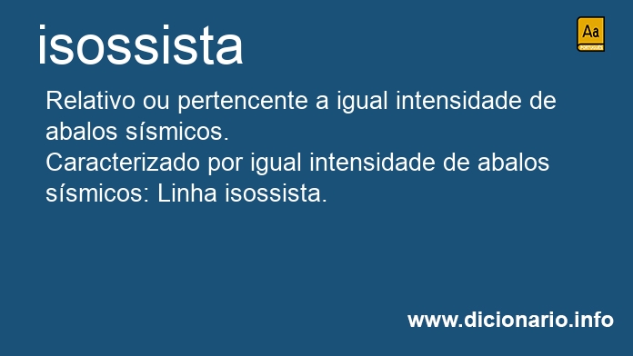 Significado de isossista