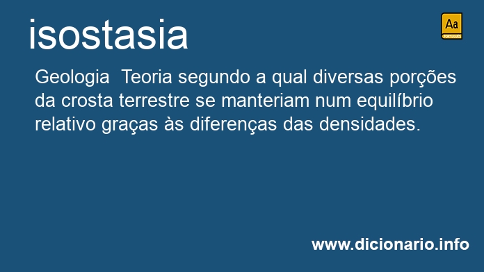 Significado de isostasia
