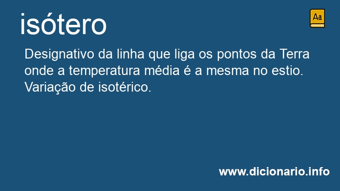 Significado de istero