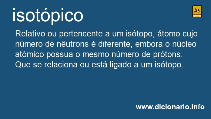 Significado de isotpica