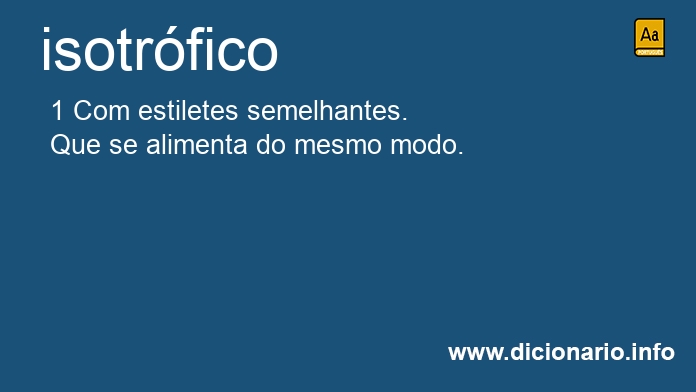 Significado de isotrfico